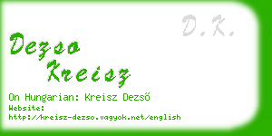 dezso kreisz business card